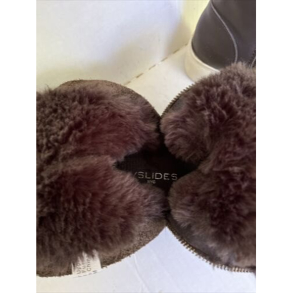 J/Slides Women's Victory Boot Dark Brown Leather Shoe Size 6 - Picture 4 of 10